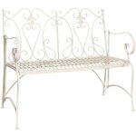 Biscottini - banc d'extérieur en fer 113x58x94 cm canapé de jardin et d'entrée banc en métal blanc chaise ... Biscottini - banc d'extérieur en fer 113x58x94 cm canapé de jardin et d'entrée banc en métal blanc chaise ...