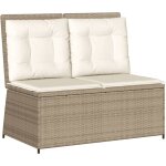 Banc inclinable de jardin avec coussins beige résine tressée vidaxl Banc inclinable de jardin avec coussins beige résine tressée vidaxl