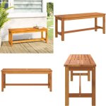 Vidaxl - banc de jardin 110x35x45 cm bois massif d'acacia - banc de jardin - mobilier de jardin - banc ...