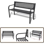 Vidaxl - banc de jardin 118 cm acier noir - banc de jardin - mobilier de jardin - banc extérieur - chaise ... Vidaxl - banc de jardin 118 cm acier noir - banc de jardin - mobilier de jardin - banc extérieur - chaise ...
