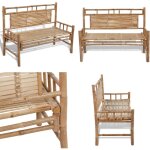 Banc de jardin 120 cm bambou - banc de jardin - mobilier de jardin - banc en bambou - chaise extérieure ... Banc de jardin 120 cm bambou - banc de jardin - mobilier de jardin - banc en bambou - chaise extérieure ...