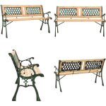 Vidaxl - banc de jardin 122 cm fonte et bois de sapin massif - banc de jardin - mobilier de jardin - ... Vidaxl - banc de jardin 122 cm fonte et bois de sapin massif - banc de jardin - mobilier de jardin - ...