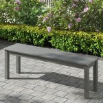 Banc de jardin pour 2 - 3 personnes banc d?ext�rieur sans dossier r�sistant aux intemp�ries mobilier ...