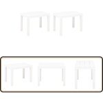 Vidaxl - bancs de jardin lot de 2 blanc plastique - banc de jardin - mobilier de jardin - si�ge d'ext�rieur ...