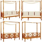 Vidaxl - banc de jardin avec auvent bois d'acacia solide - banc de jardin - mobilier de jardin - banc ... Vidaxl - banc de jardin avec auvent bois d'acacia solide - banc de jardin - mobilier de jardin - banc ...