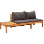 Design in - banc de jardin, banquette de jardin avec table avec coussins gris foncé teck solide cfw95344 ... Design in - banc de jardin, banquette de jardin avec table avec coussins gris foncé teck solide cfw95344 ...