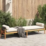 Maison chic - banc de jardin avec coussin - banquette de jardin noir r�sine tress�e acacia