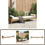 Banc de jardin avec coussin noir résine tressée acacia - banc de jardin - mobilier extérieur - chaise ... Banc de jardin avec coussin noir résine tressée acacia - banc de jardin - mobilier extérieur - chaise ...