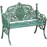 Banc de jardin en fonte 105x62x90 cm canap d'extrieur banc lgant liberty avec accoudoirs chaise 2 ...