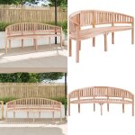 Vidaxl - banc de jardin en forme de banane 200 cm bois de teck solide - banc de jardin - banc en teck ...