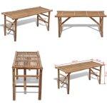 Banc de jardin pliable 118 cm bambou - banc de jardin - mobilier de jardin - banc pliable - bambou - ... Banc de jardin pliable 118 cm bambou - banc de jardin - mobilier de jardin - banc pliable - bambou - ...