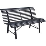 Gardeness - banc de meubles de jardin en mtal de londres 3 black - black