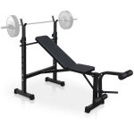 Bancs de musculation - banc d�velopp� couch� avec cage � squat rack - banc d'entra�nement polyvalent ...