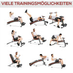 Banc de musculation multifonction avec syst�me d'assistance � ressort - 120 kg capacit�, noir (54 x 160 ...