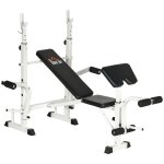 Banc de musculation - presse jambes, support halt�res, appui - bras - entra�nement efficace - 134x180x113 ...