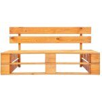 Banc palette de jardin?banquette de jardin?chaise bois marron miel cfw35131