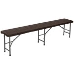 7h seven house - banc pliant traiteur effet bois 180x30x43cm 7house 7h seven house - banc pliant traiteur effet bois 180x30x43cm 7house