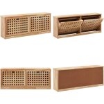 Banc de rangement de chaussures 94x20x38cm bois massif de noyer - meuble de rangement chaussures - banc ...