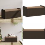 Banc de rangement et coussin marron 115x51x52 cm résine tressée - banc de jardin - meuble de jardin - ... Banc de rangement et coussin marron 115x51x52 cm résine tressée - banc de jardin - meuble de jardin - ...
