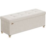 Banc de rangement, cube pliable, 38 x 110 x 40 cm, pouf, repose - pieds, 112 l, surface en velours, pour ...