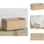 Vidaxl - banc de rangement mélange beige résine tressée et bois d'acacia - banc de jardin - mobilier ... Vidaxl - banc de rangement mélange beige résine tressée et bois d'acacia - banc de jardin - mobilier ...