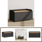 Banc de rangement noir résine tressée et bois d'acacia - banc de jardin - banc de rangement - mobilier ... Banc de rangement noir résine tressée et bois d'acacia - banc de jardin - banc de rangement - mobilier ...