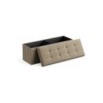 Songmics - banc de rangement, pouf pliable, 38 x 110 x 38 cm, bout de lit, repose - pieds, coffre de ... Songmics - banc de rangement, pouf pliable, 38 x 110 x 38 cm, bout de lit, repose - pieds, coffre de ...