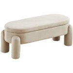 Banc de rangement pliable banc en velours, banc de lit pour salon et chambre, banquette d'entr�e avec ...