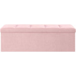 Banc de rangement, repose - pieds pliable, 38 x 110 x 38 cm, coffre, pouf, pour salon, chambre, entr�e, ...