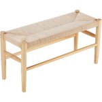 Mophorn - banc en rotin en bois de 31, 5 po - tissé à la main, pieds en chêne robustes, idéal pour l'entrée, ... Mophorn - banc en rotin en bois de 31, 5 po - tissé à la main, pieds en chêne robustes, idéal pour l'entrée, ...