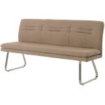 Dcoshop26 - banc de salle  manger banquette rembourre avec dossier en tissu boucl marron caf et ...