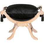Banc de style baroque 74 x 54 x 46 cm, fauteuil baroque en h�tre, tabouret baroque pour la maison, tabouret ...