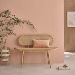 Berah getah - banc en teck massif et cannage 120 cm