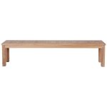 Banc en teck massif de jardin 198cm garden - 198x35x45 cm - kayu meuble