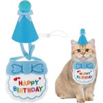 Bandana pour animal de compagnie chat et chien happy birthday - foulards et chapeau de f�te - mini chien ...