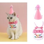 Bandana pour animal de compagnie chat et chien happy birthday - foulards et chapeau de f�te - mini chien ...