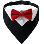 Bandana de mariage pour chien, collier pour chien avec n?ud papillon, collier ajustable, style smoking ...