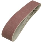 Bandes abrasives 100 x 915 mm, 5 pi�ces, grain 80, pour ponceuse � bande, 1 jeu