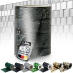 Bandes brise - vue, 35 mtres occultant, clips de fixation inclus, ardoise, 19 cm x 35 m