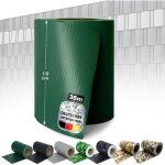 Bandes brise - vue, 35 m�tres occultant, clips de fixation inclus, vert, 19 cm x 35 m