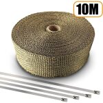 Bande isolante thermique en titanium magma, ruban pour syst�mes d'�chappement moto, 10m x 50mm