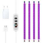 Bande lumineuse de croissance des plantes - led - 430 nm + 660 nm - lumi�re rouge et bleue - minuterie ...