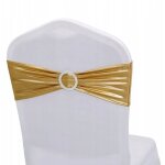 Bandeau Élastique noeud doré pour chaise Bandeau Élastique noeud doré pour chaise