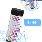 Bandelettes de test 16 en 1 pour aquarium, kit test qualit� l'eau 100 points pour les tests d'eau douce ...