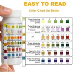 Bandelettes de test 6 en 1 pour piscine et spa : chlore, ph, alcalinit�, duret� de l?eau (50 unit�s)