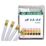Bandelettes de test de ph 100 pièces, papier de test tournesol, plage de mesure 4, 5 - 9, papier indicateur ... Bandelettes de test de ph 100 pièces, papier de test tournesol, plage de mesure 4, 5 - 9, papier indicateur ...
