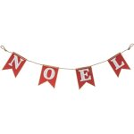 Banderole nol en mtal et jute l 158 cm - feeric christmas