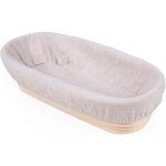 Banneton ovale, brotform avec doublure en lain, corbeille � pain ovale, panier de fermentation de pain, ...