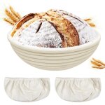 Banneton pour pain de fermentation, banneton � pain rond de 22 cm, sourdough bread proofing basket, corbeille ...
