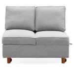 Banquette 2 places convertible  tho  107cm gris